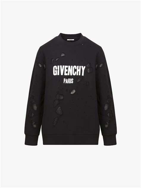 givenchy baseball sweatshirt|sweatshirt Givenchy paris destroyed.